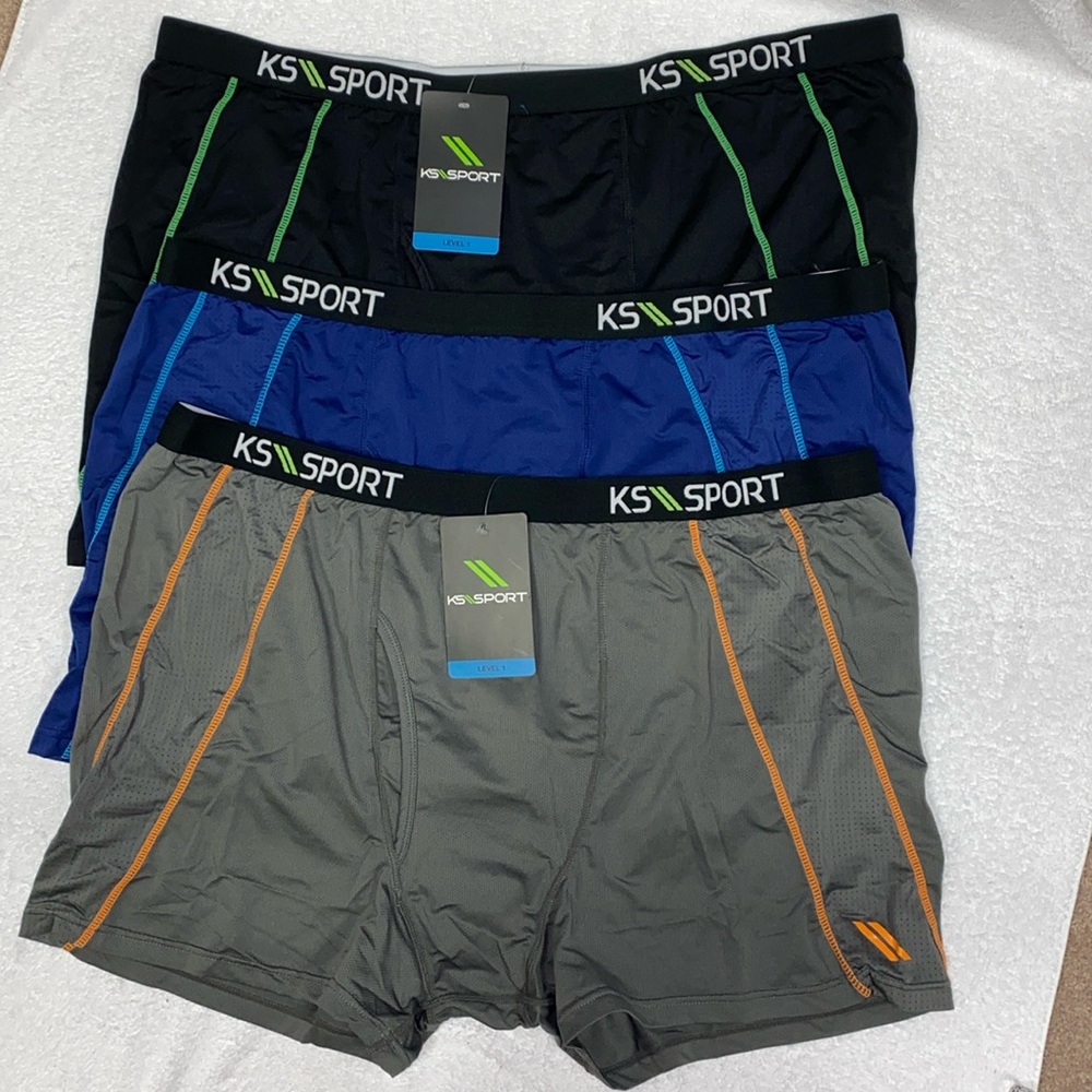NWT KS Sport level 1 warm weather boxer briefs  moisture wicking 4xl big